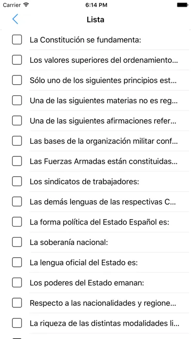 Constitución Española Tests স্ক্রিনশট