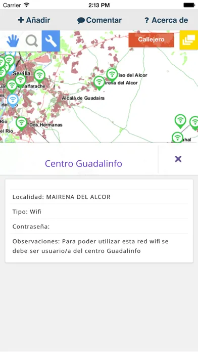 Puntos de acceso a Internet Screenshots