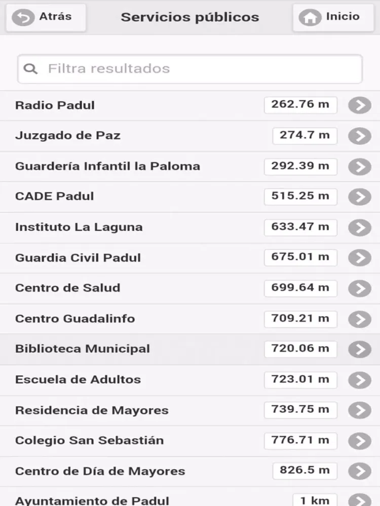 Tangkapan layar Guía de Padul iPad 