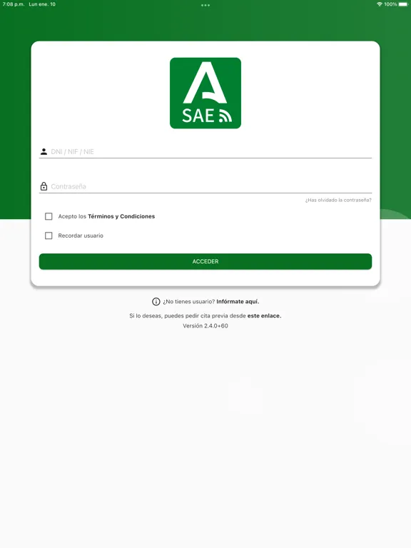 Servicio Andaluz de Empleo iPad  Ekran Görüntüleri