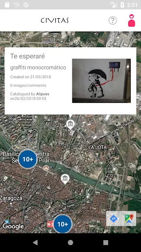 Capturas de tela do MuralHunter