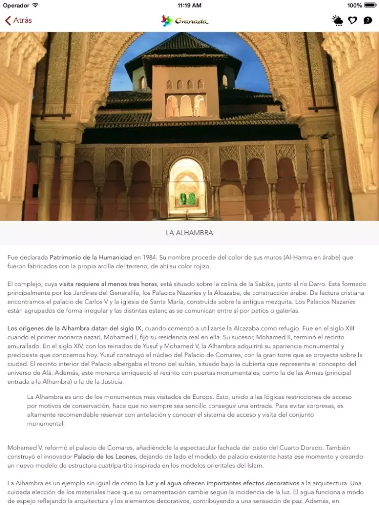 TurGranada iPad 應用截圖
