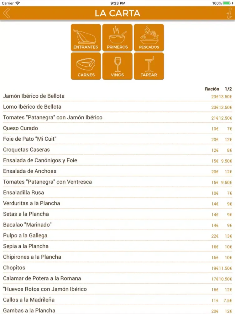 Restaurante Las Terrazas iPad  سکرین شاٹس