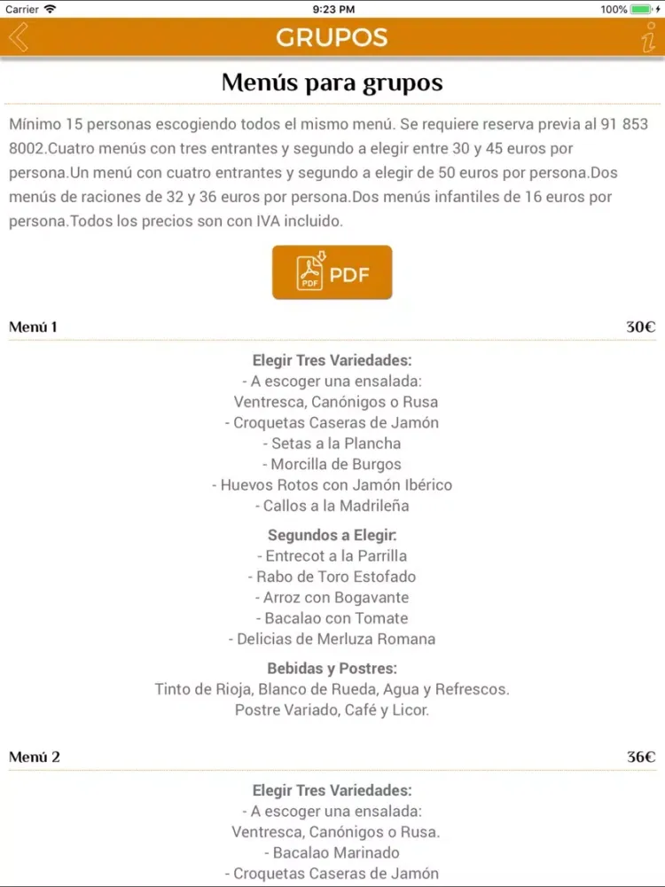 Restaurante Las Terrazas iPad  سکرین شاٹس