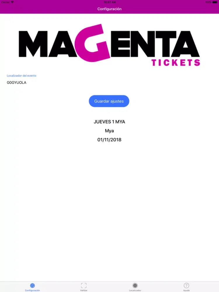 Magenta Tickets - Validar iPad 應用截圖