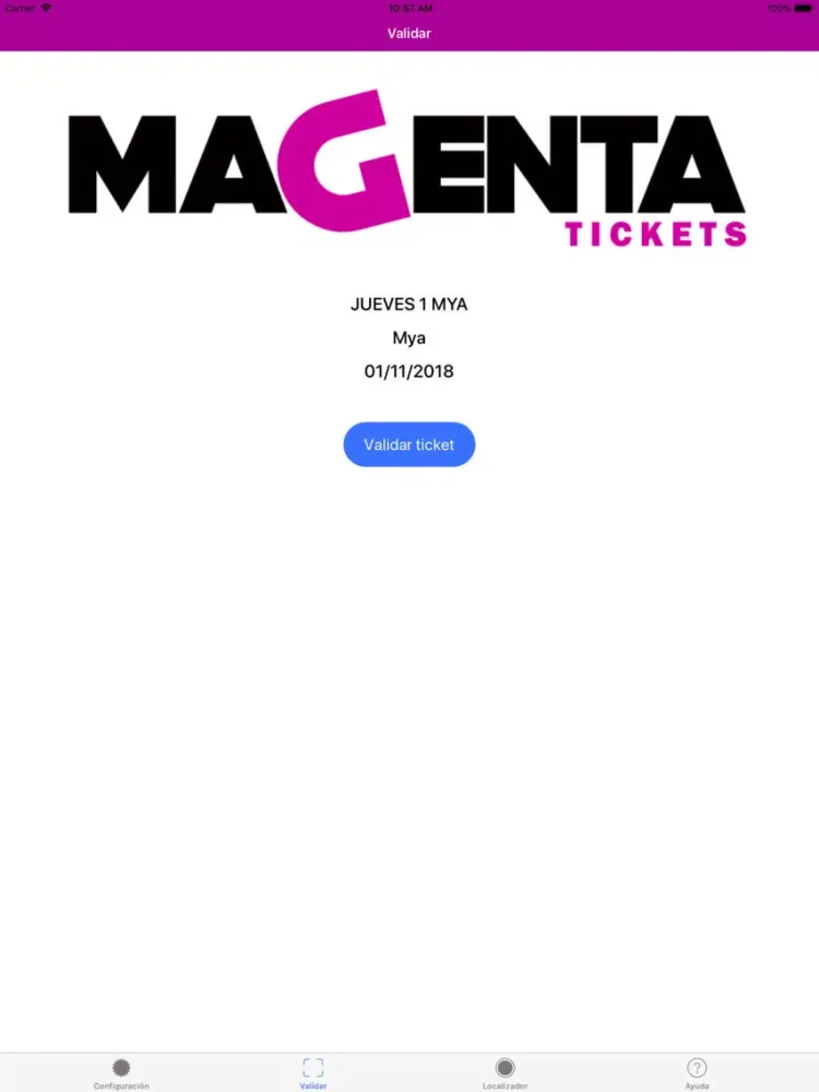 Magenta Tickets - Validar iPad 應用截圖
