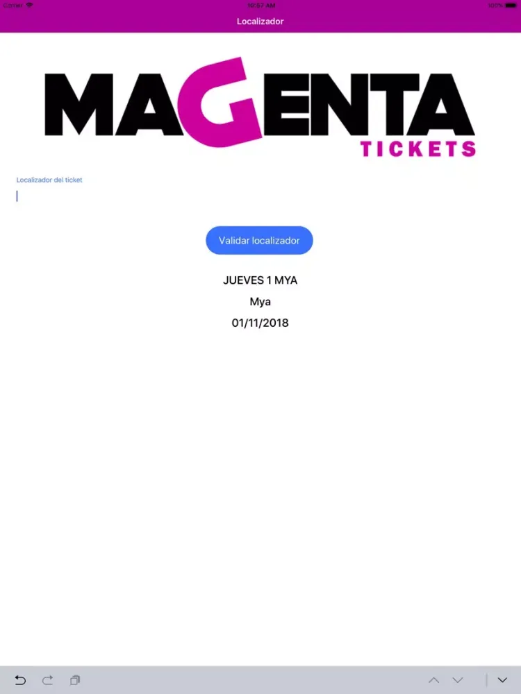 Magenta Tickets - Validar iPad 應用截圖
