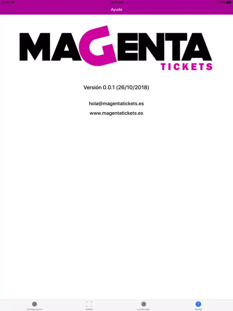 Magenta Tickets - Validar iPad 應用截圖