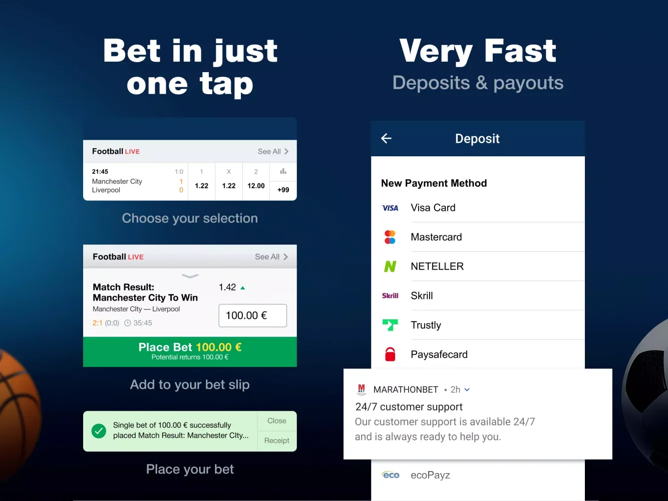 Скриншоты Marathonbet
