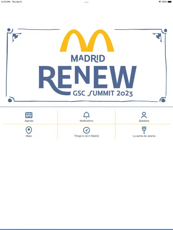 Tangkapan skrin McDonald's GSC Summit 2023 iPad 