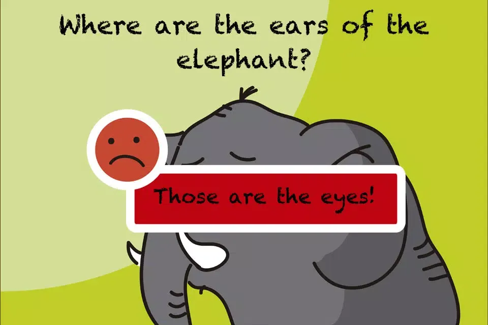 Ảnh chụp màn hình của Where is my nose?