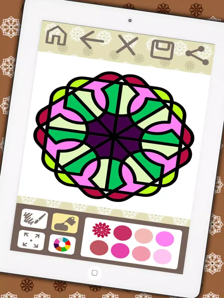Capturas de pantalla de Coloring book Mandalas for adults – relax game of meditation iPad 