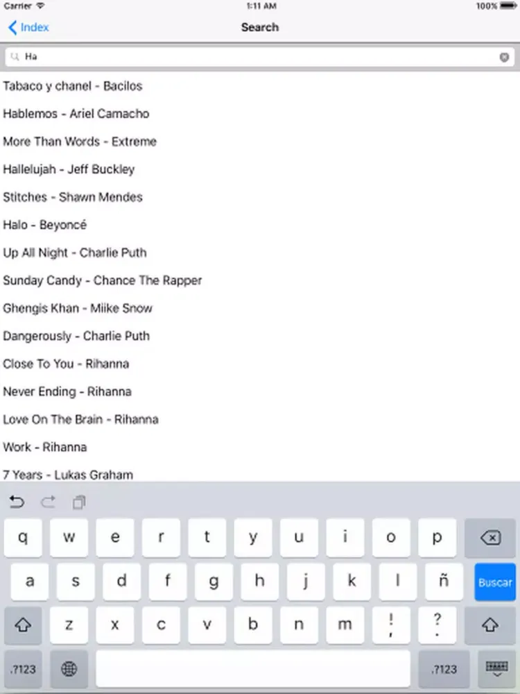 ภาพหน้าจอของ Search Songs Lyrics Chords Guitar iPad 