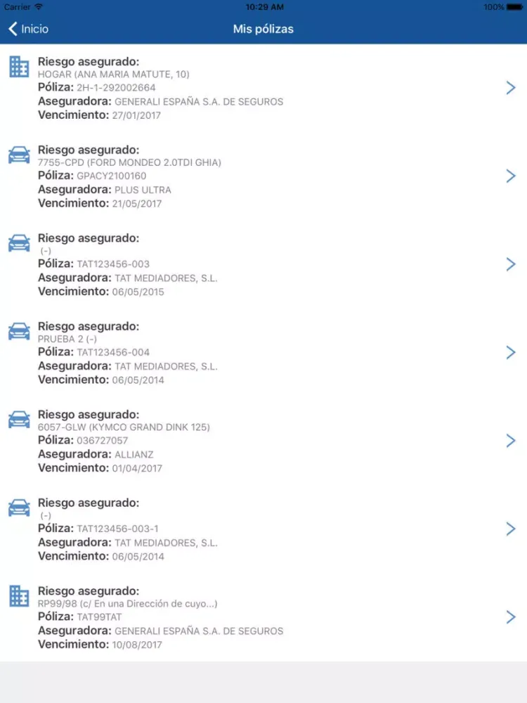 Confide Correduría iPad  Screenshots
