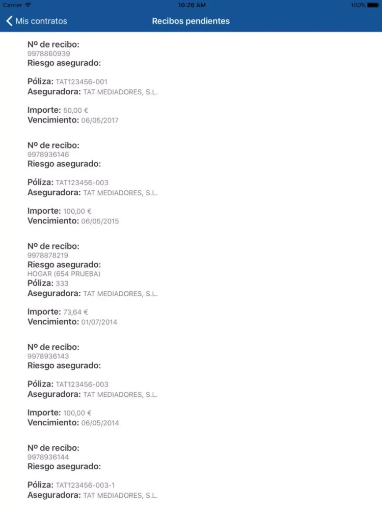 Confide Correduría iPad  Screenshots