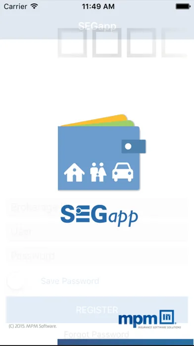 Capturas de tela do SEGapp