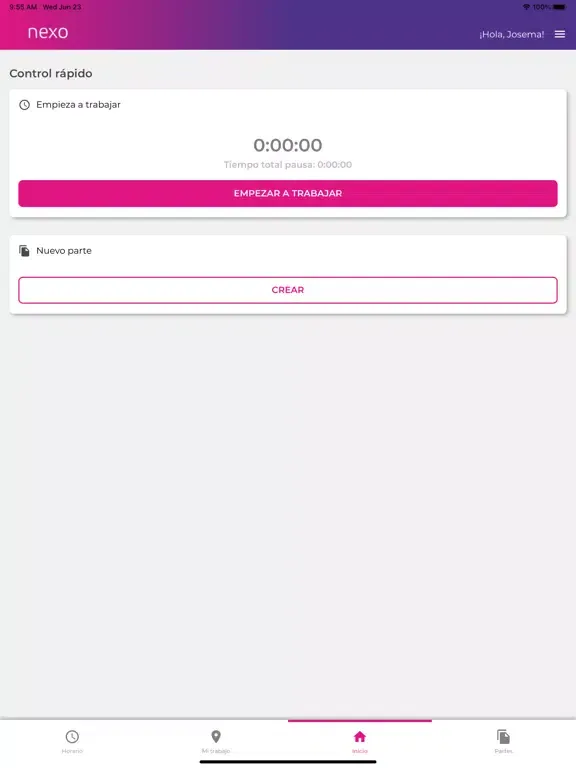 Nexo Gest iPad  스크린샷