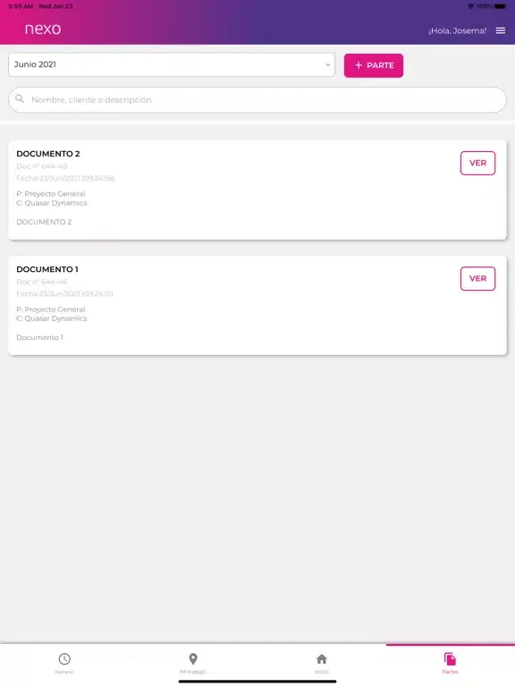 Nexo Gest iPad  스크린샷