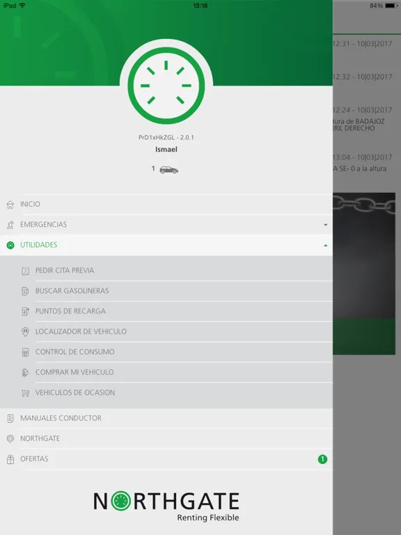 Zrzuty ekranu NORTHGATE Driver iPad 