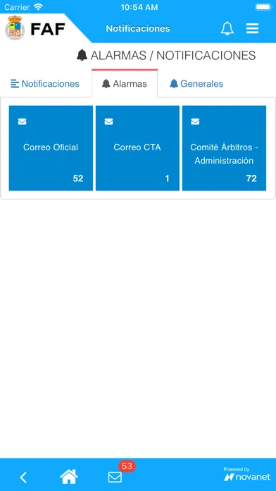 Tangkapan skrin Intranet Real FAF