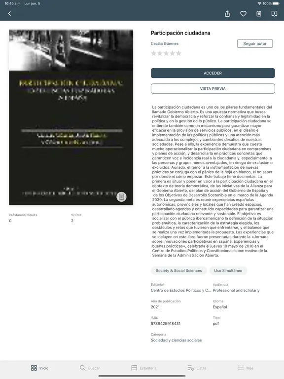 Tangkapan layar Colección Digital UDA iPad 