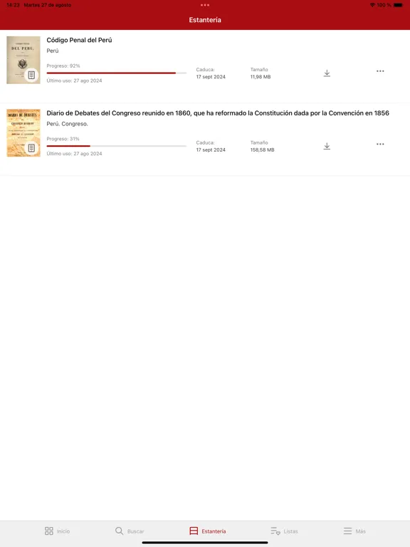 CRP Biblioteca Digital HGG iPad 应用截图