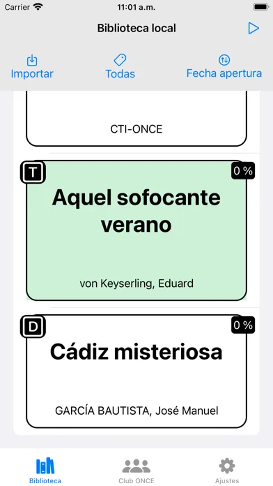 Captures d'écran de Gestor ONCE libros digitales