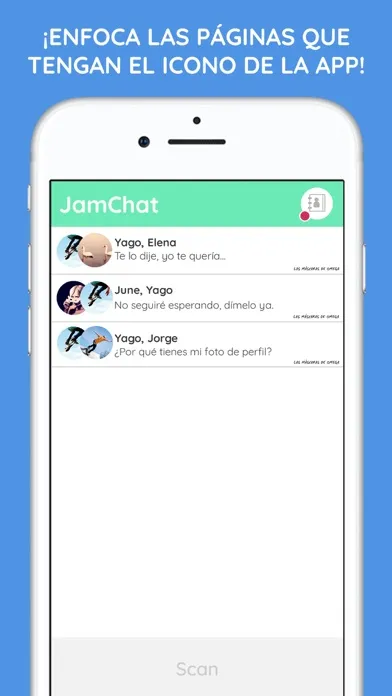 Capturas de tela do JamChat
