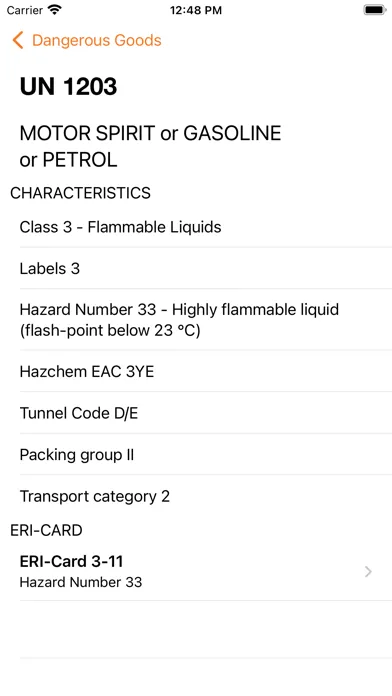 Ảnh chụp màn hình của Dangerous Goods