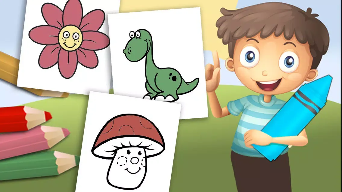 Ảnh chụp màn hình của Coloring book for kids pictures and drawings to paint - Premium