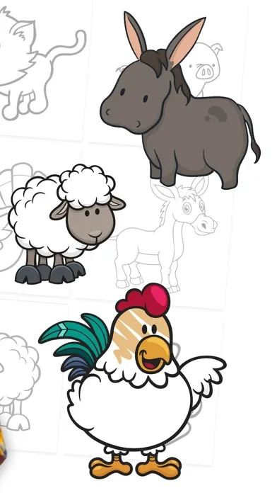 Coloring book farm animal Ekran Görüntüleri