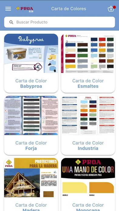 Ảnh chụp màn hình của PINTURAS PROA B2B