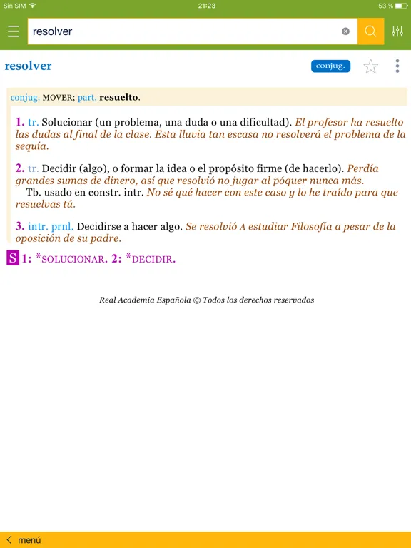 Diccionario del estudiante iPad  سکرین شاٹس