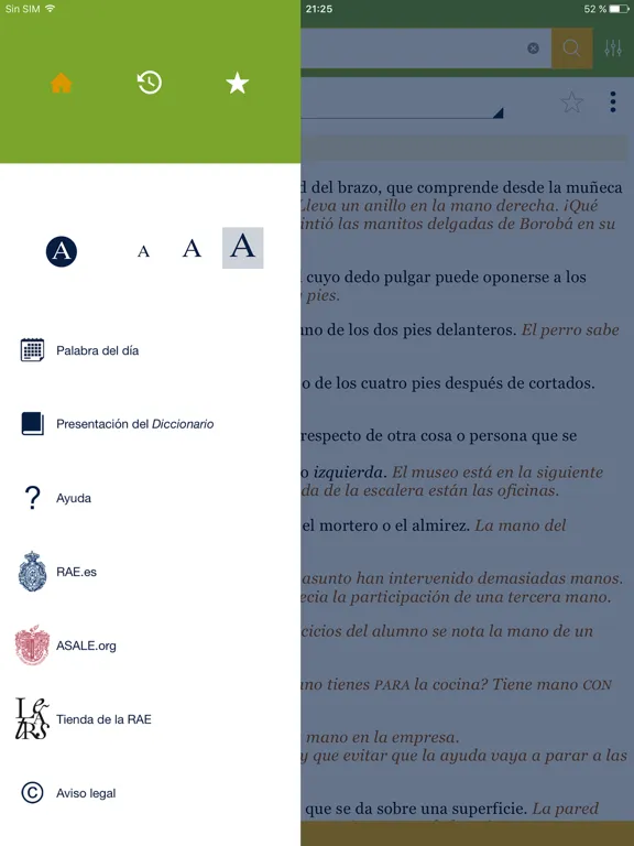 Diccionario del estudiante iPad  سکرین شاٹس