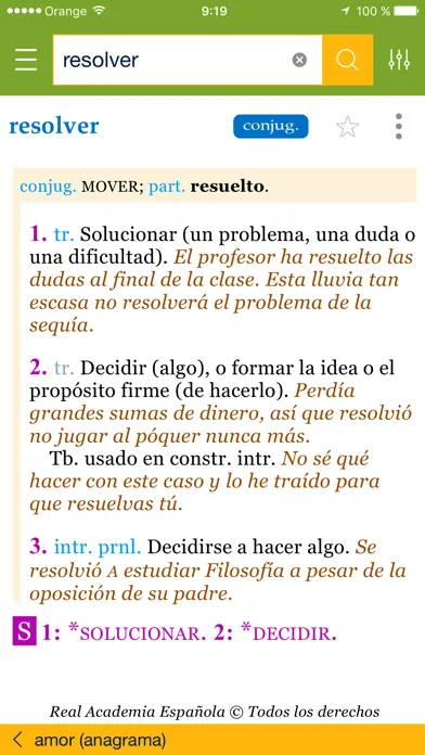 Diccionario del estudiante سکرین شاٹس