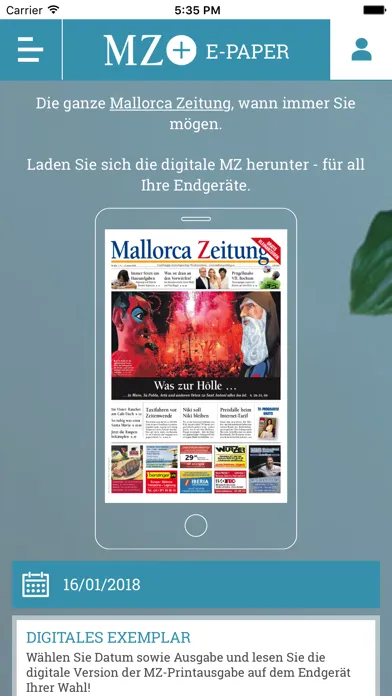 E-Paper Mallorca Zeitung Screenshots