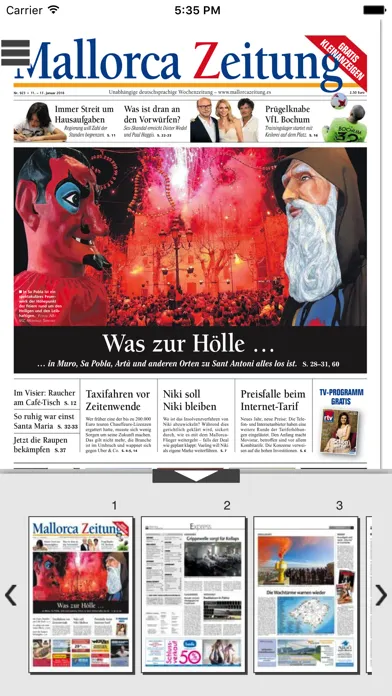 E-Paper Mallorca Zeitung Screenshots