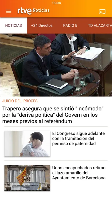 Zrzuty ekranu RTVE Noticias