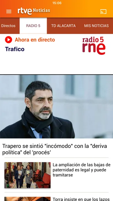 Zrzuty ekranu RTVE Noticias
