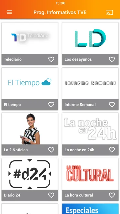 Zrzuty ekranu RTVE Noticias