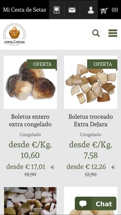 Captures d'écran de Mi Cesta de Setas