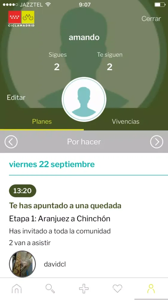 Capturas de pantalla de CiclaMadrid Conecta