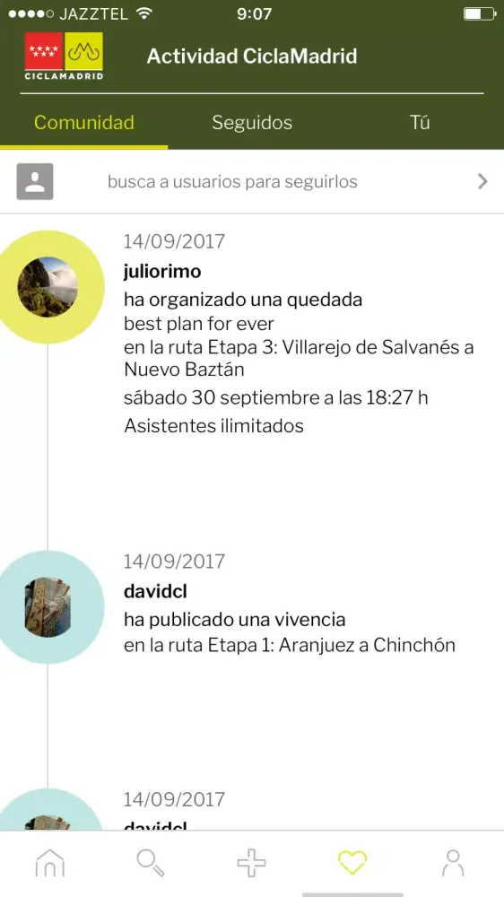 Capturas de pantalla de CiclaMadrid Conecta