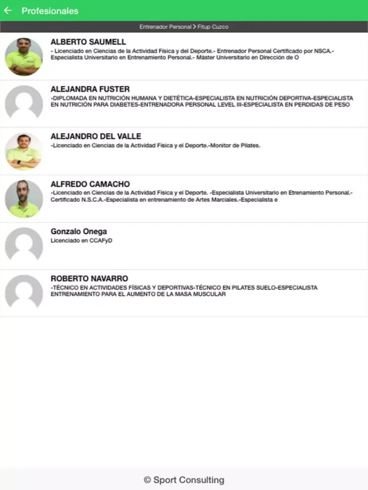 Tangkapan skrin Elite Trainers Team iPad 