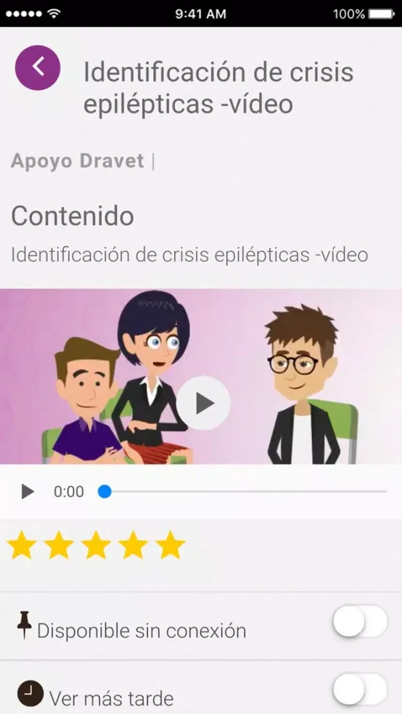 Tangkapan skrin App Apoyo Dravet