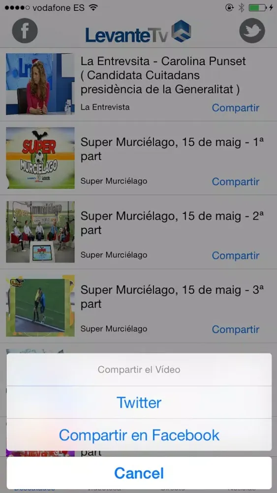 Tangkapan layar LevanteTV