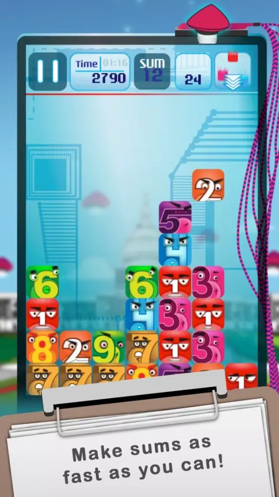 Ảnh chụp màn hình của Math Invaders Numbers of the outer space
