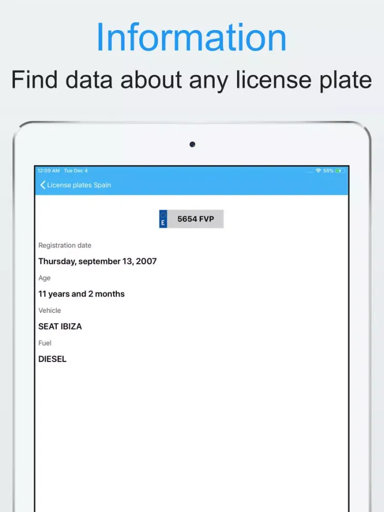Скриншоты Spanish license plates iPad 