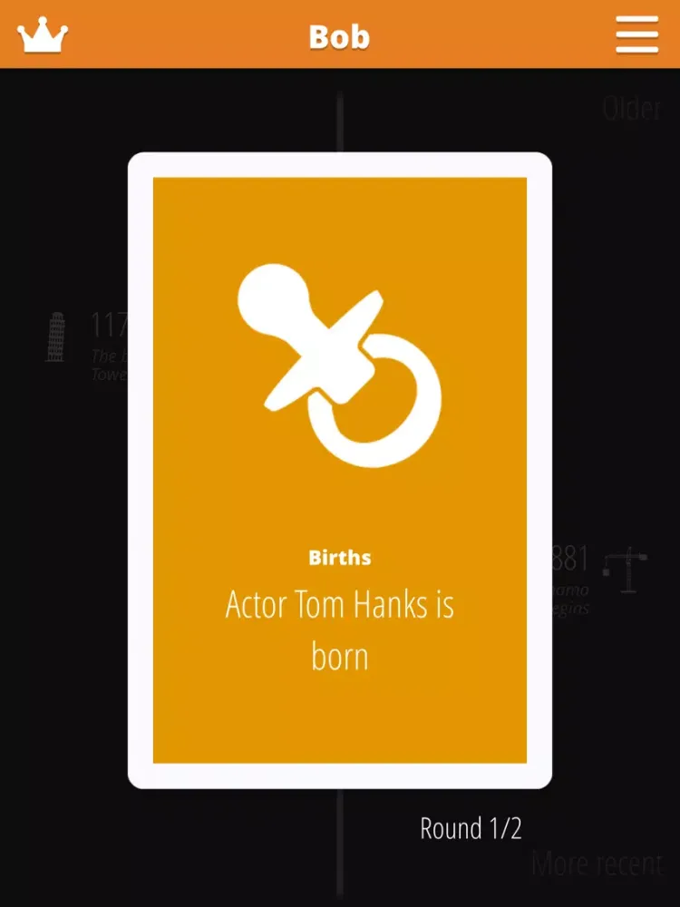 Capturas de tela do Time Trivia iPad 