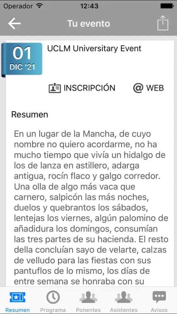 Eventos UCLM应用截图
